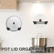 8Pcs Pot Lid Organizer Fit 6 to 13 Inch Pot Lid Holder Wall Mounted Pan WenYq .t