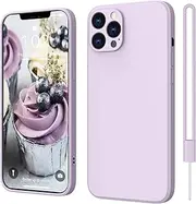 ElestBela iPhone 12 Pro Case, iPhone 12 Pro Ultra Thin Slim with Microfibre, Scratch-Resistant All-Round Protection Silicone Case Protective Case for iPhone 12 Pro Light Purple