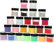 WOONEKY 24 Boxes Nail Decoration Powder Creative Manicure Supplies for Unique Nail Art for Special Events and