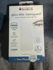 Zagg glass elite vision guard plus screen protector for iPhone 12 mini￼