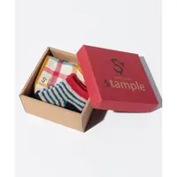 在飛比找蝦皮商城優惠-日本Stample圍兜/短襪子禮盒-彩色格紋
