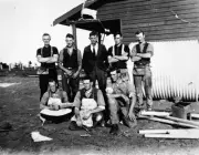 Berwick Victoria 1925 - A group of builders in front of a house un- Old Photo