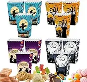 Snack-Castle Box for Halloween-Halloween-Popcorn-Box, Set with 12 Sweets Containers | Creepy Candy Accessories, Boxes for Event