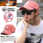 [SREY帽屋]預購★47 BRAND CLEAN UP MLB 紐約洋基 經典圖案 日本限定 乾燥玫瑰粉 棒球帽 老帽