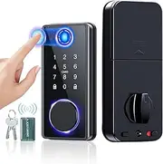[YINGERGAO] Fingerprint Door Lock, Keyless Entry With Keypad, Electronic Deadbolt, Digital Lock for Front Door