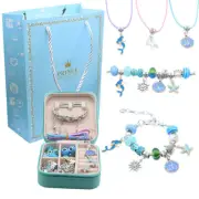 Girls Bracelet Making Kit Beads Jewellery Charms Pendant Set DIY CraLR Kids GiZV