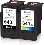[SanSeCai] Remanufactured for Canon Printer Cartridges PG-640XL CL-641XL Compatible for PG640 CL641 Ink Cartridges Use for Canon Pixma MG2160 MG3160 MG4160 MX436 MX536 TS5160 with 1 Black 1 Tri-Color