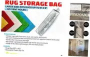 Rug Storage Bag and Zip Tie - NO Vent Holes - Large Size Fits Large - 6' x 9'
