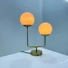 Table Top Modern Frosted Glass Globe Decor Bed Side Table Light Dimmer Desk Lamp