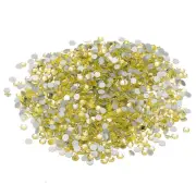 SS10/1440Pcs Glass Diamante Rhinestone, Man Made Gems, Yellow
