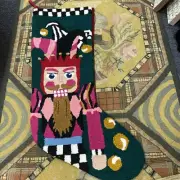 Mackenzie Childs Courtly Check green nutcracker Christmas NEW Stocking 6 avail