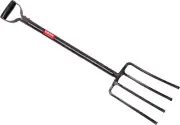TABOR TOOLS Digging Fork, Steel Shaft, Super Heavy Duty 4 Tine Fork