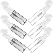 WRITWAA 6Pcs Transparent Mousse Foams Bottle with Brush Head Portable Facial Cleansing Container for Travel and Deep Pore Cleaning Durable and Refillable Accessory