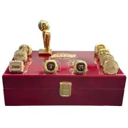 Kobe Bryant Ultimate Championship And Hall Of Fame 9 Rings Set In Display Box