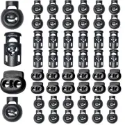 ZUSHALLMY 48pcs Upgraded Plastic Cord Lock, Cord Locks - Draw String Clip wit...