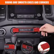 Red Carbon fiber Warning Light Switch Trim Cover for Nissan Frontier 2024-2025 (for: Nissan)