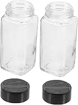 TIDTALEO 2pcs Glass Spice Containers with Butterfly Lids Household Shaker for Convenient Condiment Storage