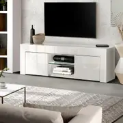 130cm White Gloss TV Unit