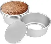 4Pcs Aluminum Round Cake Pans with Removable Bottom for Deep Cake Molds for Cheesecakes Cake Tools for Home Bakers Easy to Clean