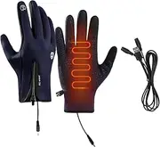 [Generic] Touchscreen Gloves | Rechargeable Hand Warming Gloves | Adjustable Waterproof Gloves, Cold Weather Running Gear for Women Men