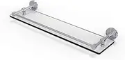 [Allied Brass] WP-1/22-GAL-PC Waverly Place 22 Inch Tempered Gallery Rail Glass Shelf, 22-Inch, Polished Chrome