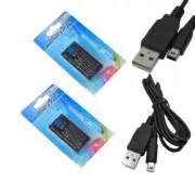 2x SPR-001 Replacement Battery SPR-003 For Nintendo 3DS XL Console+Charger Cable