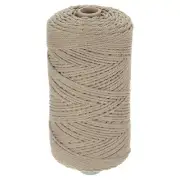 Natural Macrame Cord 2mm x 219 Yards Cotton Macrame Rope, Beige Brown