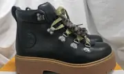 Timberland Womens Stone Street Mid Platform Hiker Boots Jet Black Size 8.5 New