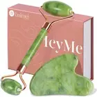 IcyMe Gua Sha & Jade Roller Facial Tools Face Roller and Gua Sha Set for Puff...