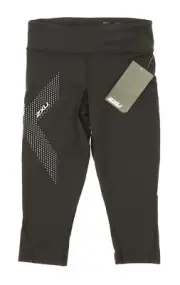 2XU Mid Rise Compression 3/4 Tights Black Women's Size S L3009