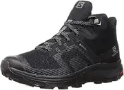 [Salomon] Women's Outline Prism Mid GTX Trail Running and Hiking Shoe, Black, 10 US