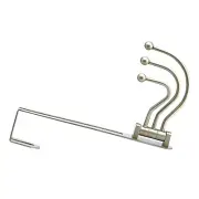 Pearly grey Over The Door 3 Prong Closet Coat Clothes Towel Swivel Hook