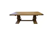 Divano Gloriosa Coffee Table 140cm Pedestal Solid Mango Timber Wood - Honey Wash