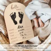 Wooden Baby Scan Photo Frame Pregnancy Announcement Wave Photo Frame With Ink