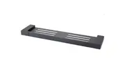 Quaz square metal bathroom shower shelf matt black