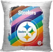 Northwest NFL Pittsburgh Steelers Unisex-Adult Pillow, 18" x 18", Pride - Brush