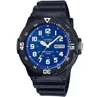 在飛比找momo購物網優惠-【CASIO】簡潔三針設計潛水風腕錶-藍面(MRW-200H