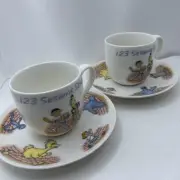 Sesame Street Coffee Cup Saucer 2 Sets