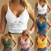 Womens Lace Bralette Bralet Bra Bustier Ladies Crop Tops Cami Tank Tops Blouse g