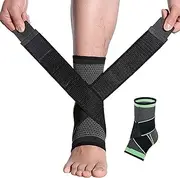 Ankle Support Compression Brace Support Adjustable Sleeve for Injury Recovery, Joint Pain, Arch Brace Support & Foot Stabilizer, Ankle Wrap Protect Against Ankle Sprains (1 Piece)
