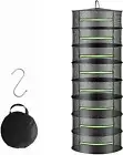 Collapsible Herb Drying Rack, 8 Layers Hanging Mesh Natural Dehydrator, 63x24x24