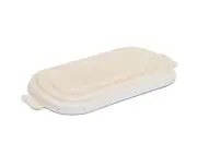 Takeaway Base Lid for 750ml Base Sugarcane Bagasse Tableware Compostable x500