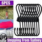 6PCS Caravan Privacy Screen Tie Down Kit Bungee Cords with Hook Pack Awning Mat