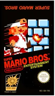 Super Mario Bros NES die cut replacement video game sticker Nintendo label
