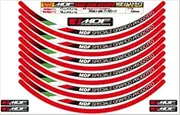 MDF RIM-10M-T1RD-19 Rim Stripe, Tricolore Type, Red, 0.4 inch (10 mm) Wide, 19 Inches