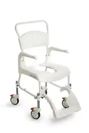 Easy-to-Maneuver Etac Clean Adjustable Height Rolling Shower Chair with...