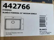 BLANCO Formera Undermount Brushed Stainless Steel Single Bowl Kitchen Sink