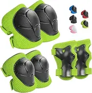 Wemfg Kids Protective Gear Set Knee Pads for Kids 3-14 Years Toddler Knee and Elbow Pads with Wrist Guards 3 in 1 for Skating Cycling Bike Rollerblading Scooter