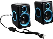 2Pcs Mini Loudspeaker Box Powered Speakers for Desktop Computers Laptops Tablets Stylish Design with Powerful Sound for Use