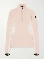 [Moncler Grenoble] Moncler Grenoble - Color-block Stretch-jersey Base Layer - Baby pink - large large Pink